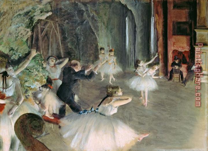Edgar Degas The Rehearsal of the Ballet on Stage
